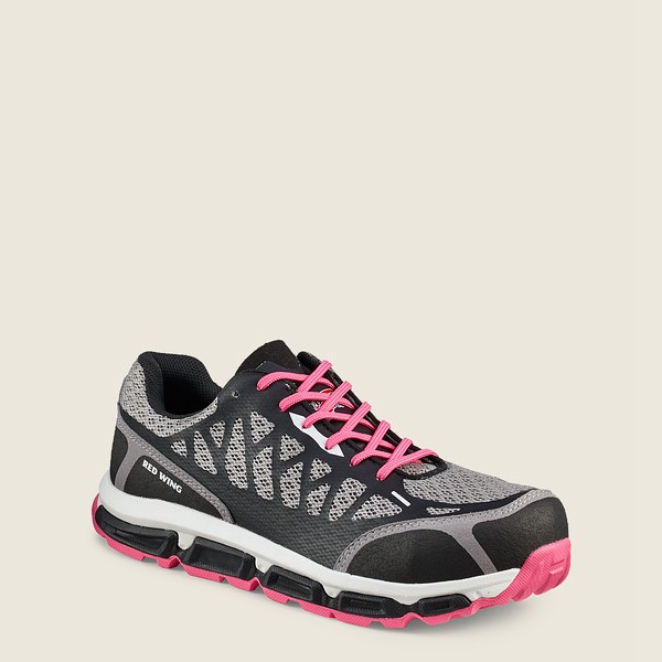 Red Wing Work Shoes Black/Grey - Red Wing Womens Athletics - Safety Toe - MSING-6932